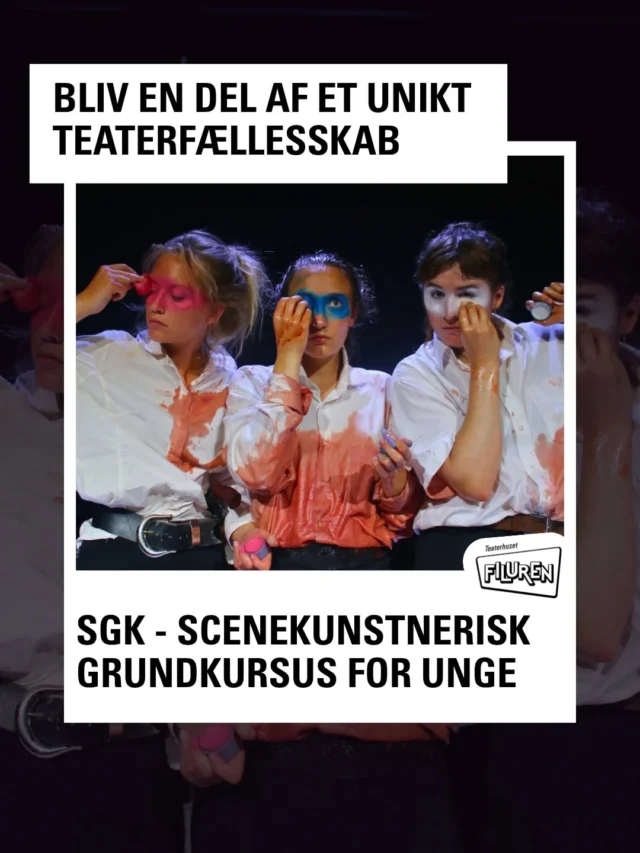 Deadline for optagelsesprøve = 1. maj 2026 ⏳

SGK er for dig, der vil udvikle dig som skuespiller. 
Vi søger unge med mod på at blive udfordret, som har lyst til at udforske scenekunstens mange muligheder 🎭

Er du mellem 15 og 19 år, og klar til at tage dit talent til det næste niveau?

Læs mere og tilmeld dig optagelsesprøven senest 1. maj på Filurens hjemmeside.

#teater #sgk #talent